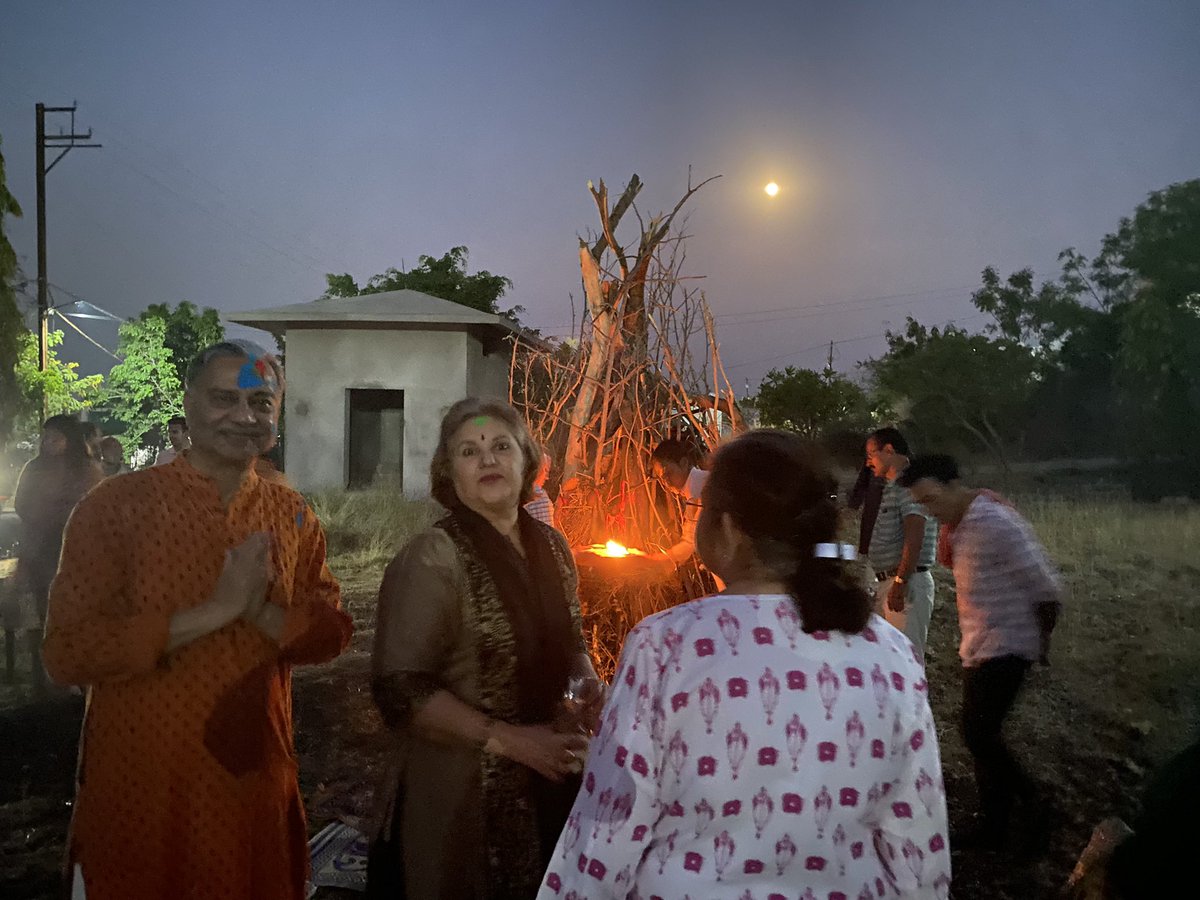 Celebrated Holika Dahan in our community … fight of good over evil…let us practice in our lives