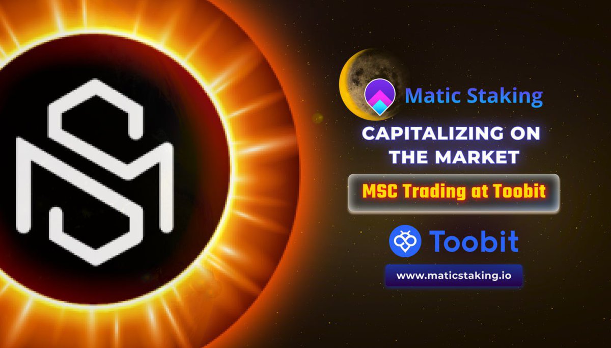 🌈CAPITALIZING ON THE MARKET: MSC TRADING AT TOOBIT🌈

🚩Looking to capitalize on the booming cryptocurrency market? Look no further than Toobit's MSC trading platform.

🚩With the support of the renowned MaticStaking project, Toobit offers a secure and efficient platform for