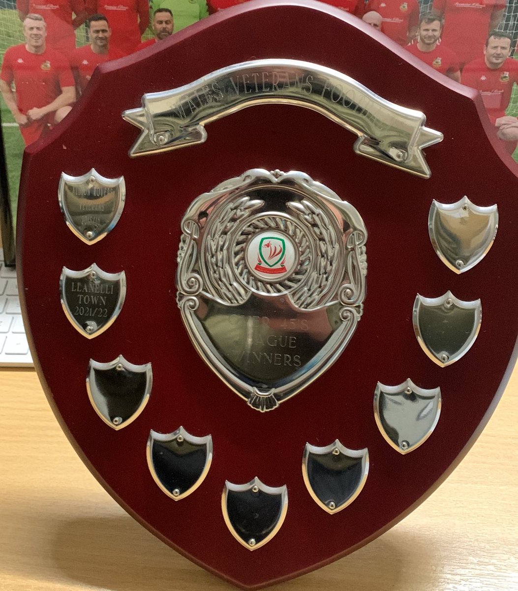 We can’t wait to get our name on this again.@WalesVets over 45s league champions for the 3rd successive year,completing a 3rd straight season undefeated in the league. An unbelievable achievement from a special group of players.We dedicate our title to the late Mark Davies.🏆⚽️❤️