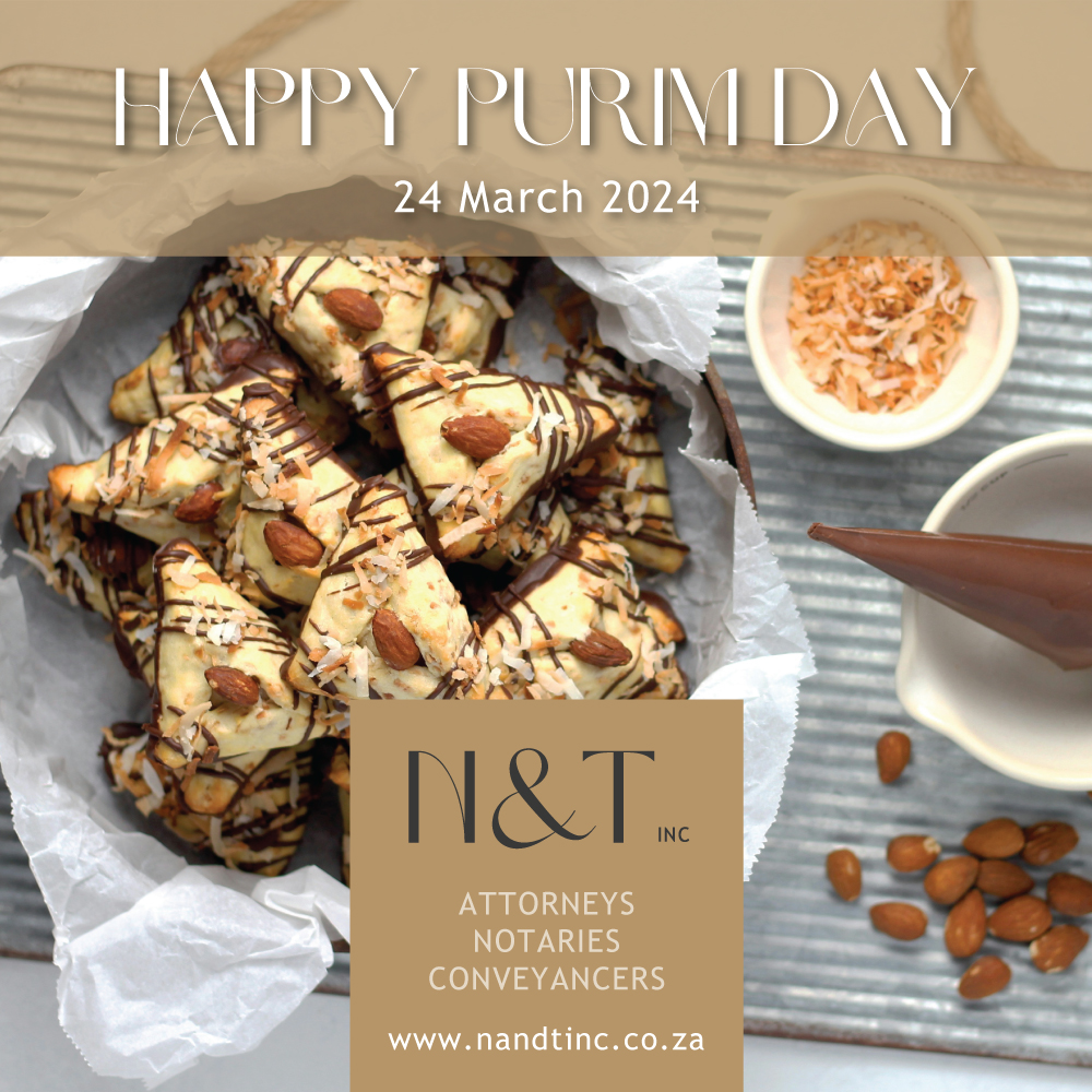 Happy Purim to all our Jewish clients. ✡️
#nandtinctribe #nandtinc #fortheloveofproperty #realestateagentacademy
#realestateeducation #propertytransactions #conveyancing #realestate #propertylaw
#lawandrealestate #agentdevelopment #elevateyourcareer #unlockyourpotential