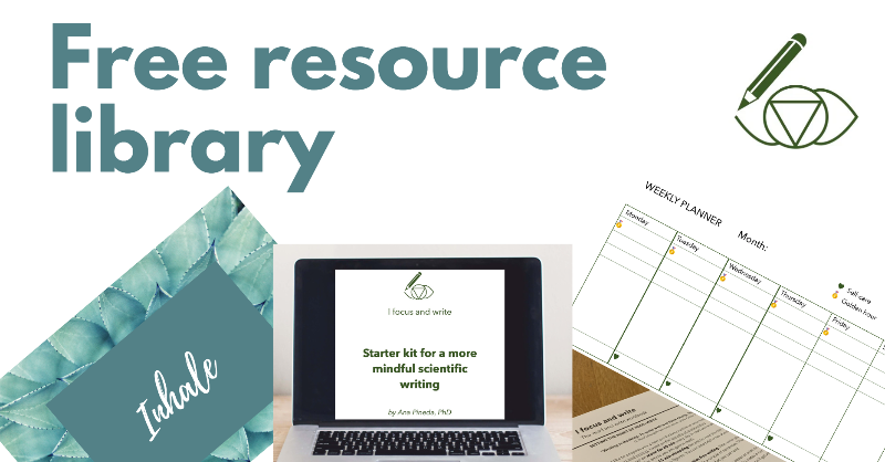 ana_pineda_'s tweet photo. Did you know you can access all the FREE resources of #ifocusandwrite in one single place π All towards a more mindful Academic life! Click here ππΌand get your password if you donβt have it yet. Ready for #mindfulscientificwriting? #AcWri #AcademicChatter #ECRchat #NewPI