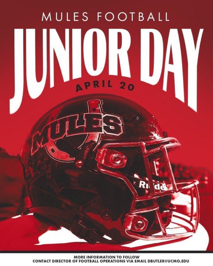 AGTG‼️‼️ I am blessed and honored to receive an invitation from the University of Central Missouri to attend their Junior day! Thank you @JonesgGreg !! @WOWKCfootball @UCMFootballTeam @PrepRedzoneMO @JPRockMO