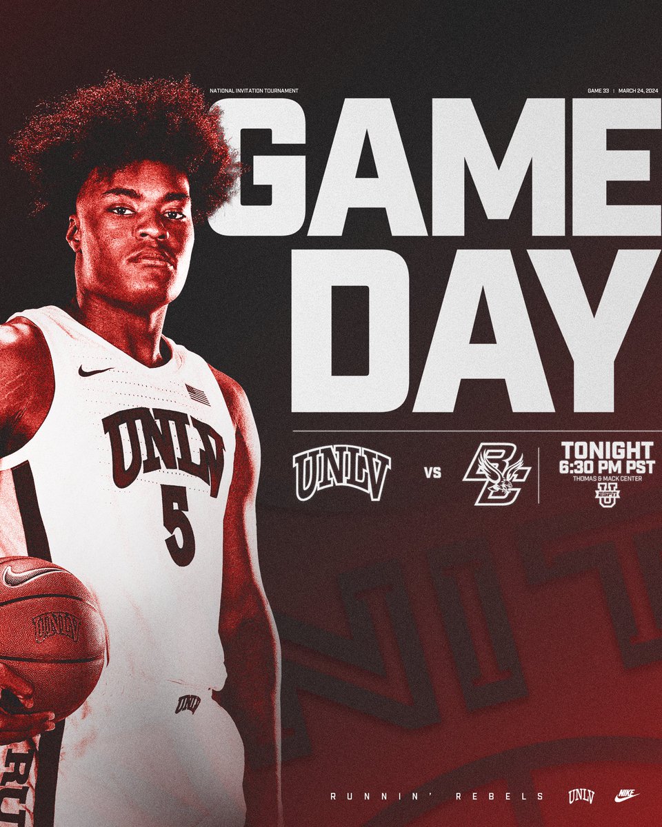 Round 2 🆚 Boston College ⏰ 6:30 PM 📍 Thomas & Mack 📺 ESPNU 📻 ESPN Las Vegas 🎟️ UNLVTickets.com