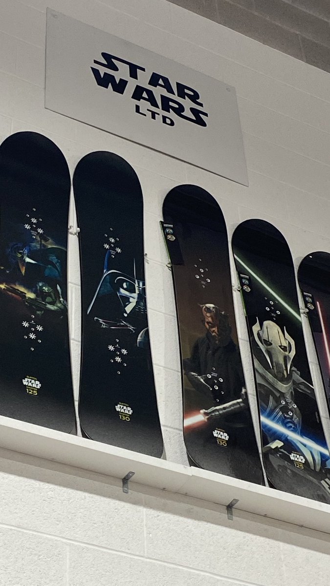 spotted this insane STAR WARS SNOWBOARD COLLECTION today?! how cool are these 😭