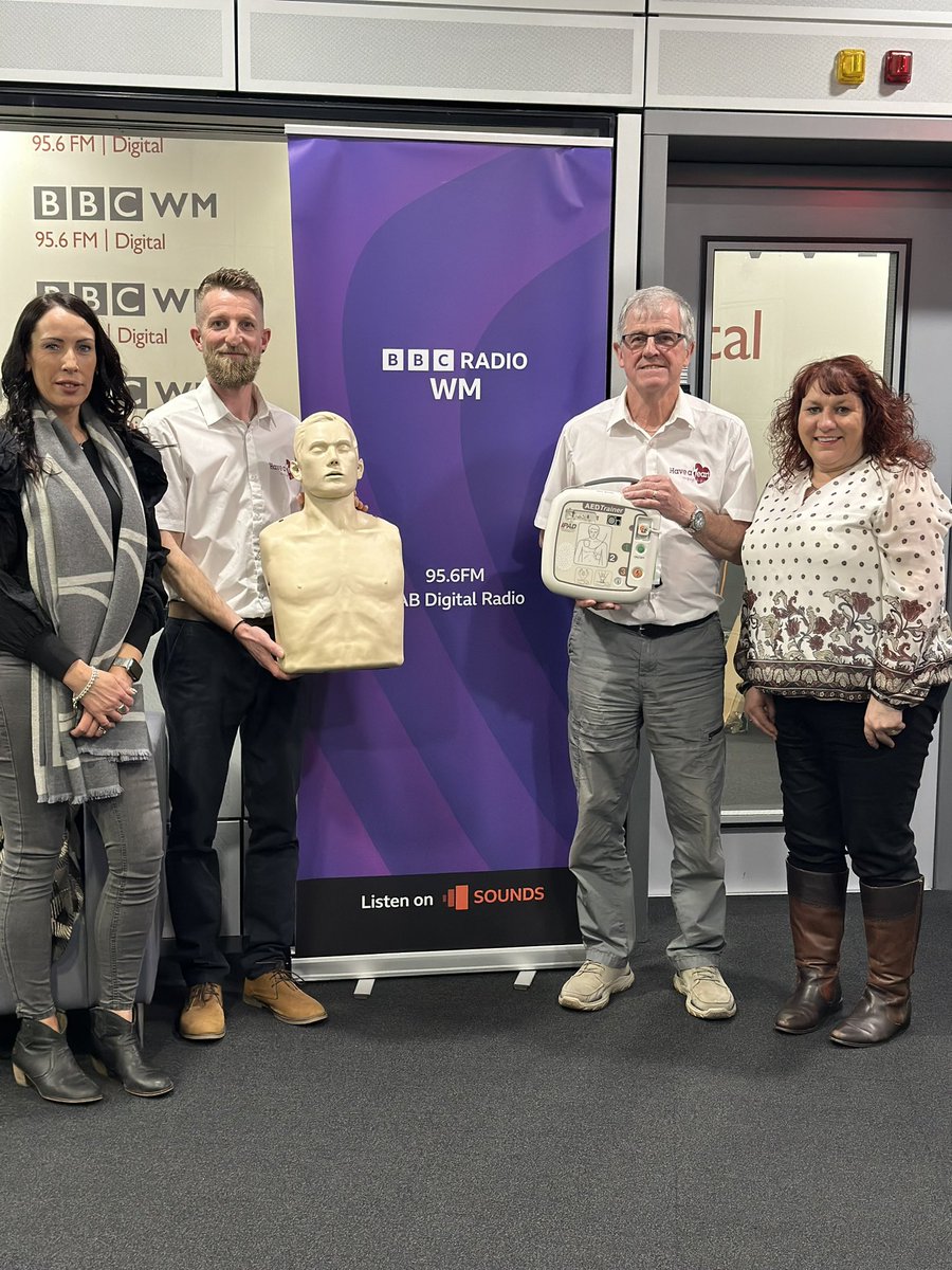 We recently appeared on BBC Radio WM with Bev from Ubar Tamworth and Emma who were involved (with others) in a successful outcome,  in Tamworth #CPR and #AED used. Well done to all involved, proving that taking swift action and not being a spectator, saves lives!