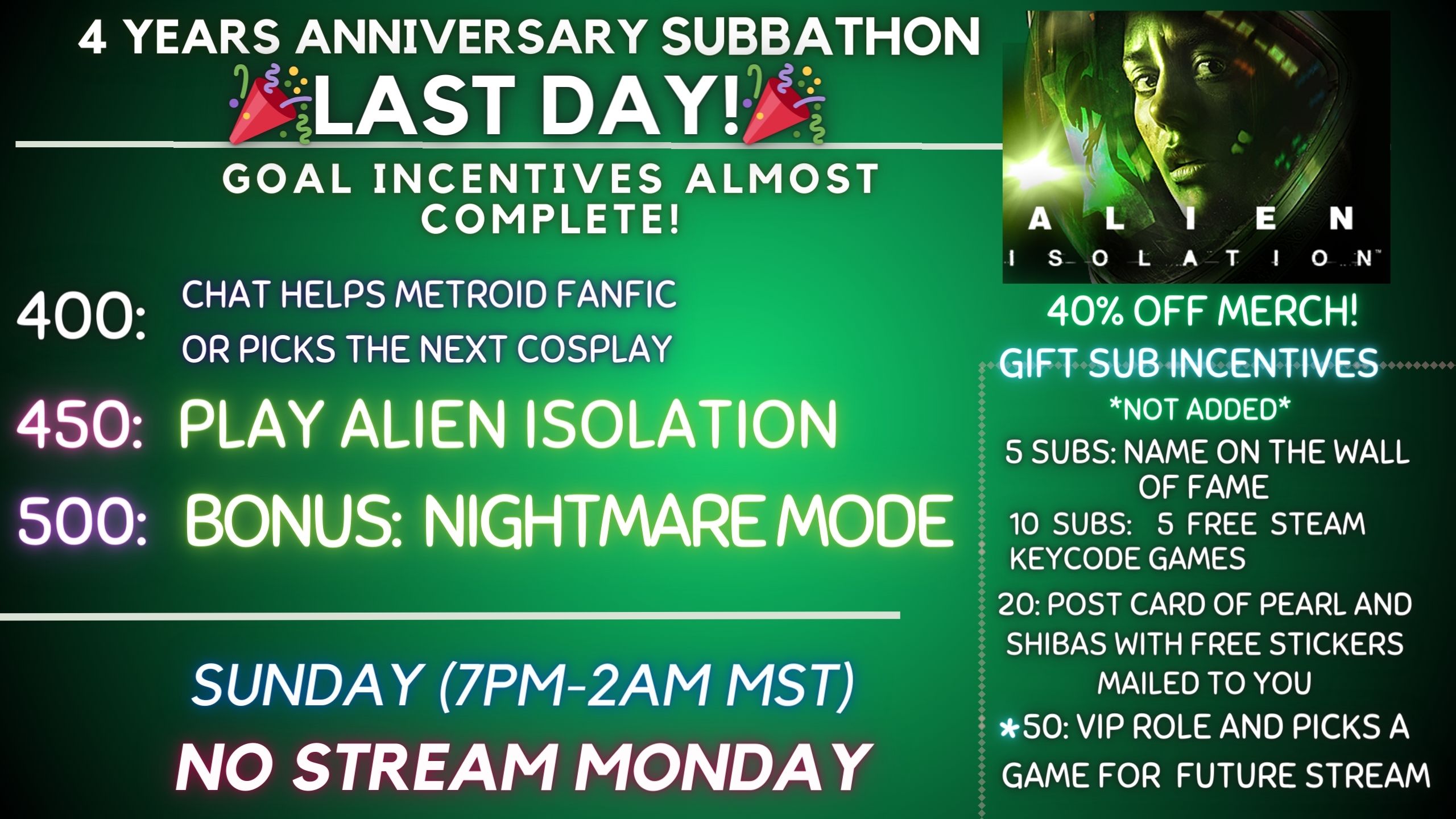 Pearl Aran on X: “🎉TODAY IS THE LAST DAY🎉OF THE SUB/GOAL/ATHON 