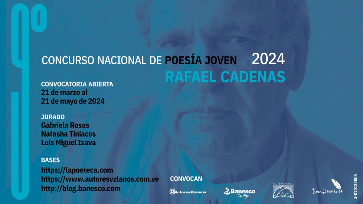 La expresión poética se premia en Banesco en alianza con Autores Venezolanos, Fundación La Poeteca y Team Poetero.✍️ Participa en el Concurso Nacional de Poesía Joven Rafael Cadenas. Consulta las bases de su novena edición ▶️ bit.ly/4a5dsuk #BanescoContigo #BlogBanesco