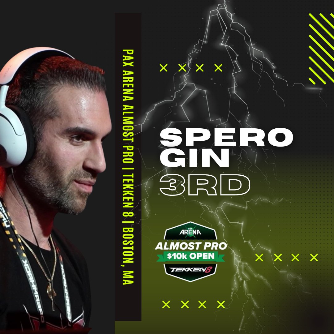 After a nail biter of a match, @SperoGin finishes 3rd in the @PAXArena Almost Pro tournament!