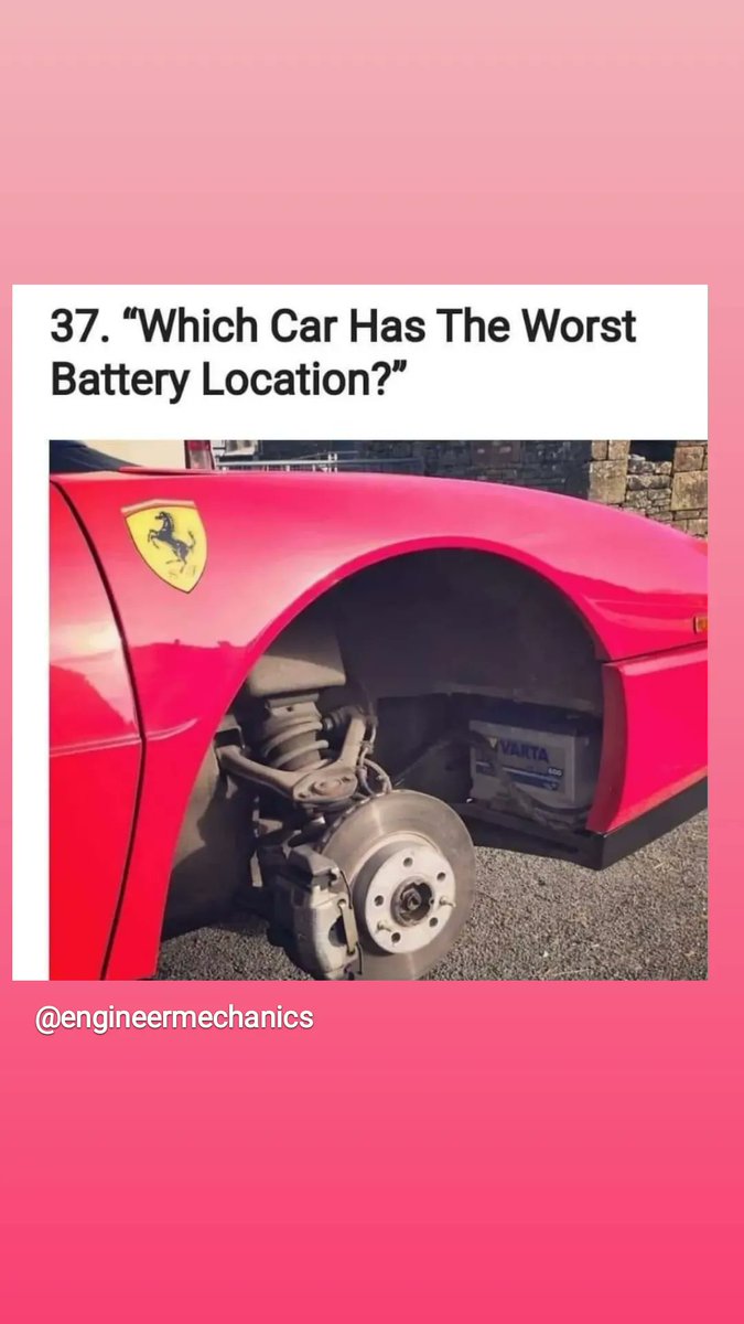 Have you owned a car which has a stupid location for its battery? This is pretty bad...