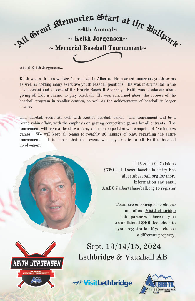 AABCBaseball's tweet image. Team registration for the 2024 Keith Jorgensen Memorial Tournament is now open! See photo attached for details.