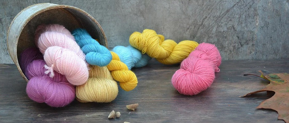Hand dyed yarn , dyed in small batches only with natural dyes - there are no exceptions. Hand dyed yarns may be repeated but can never be exactly the same. Know that your knitting project will always be one of a kind, part of the beauty of a handmade product! #MHHSBD