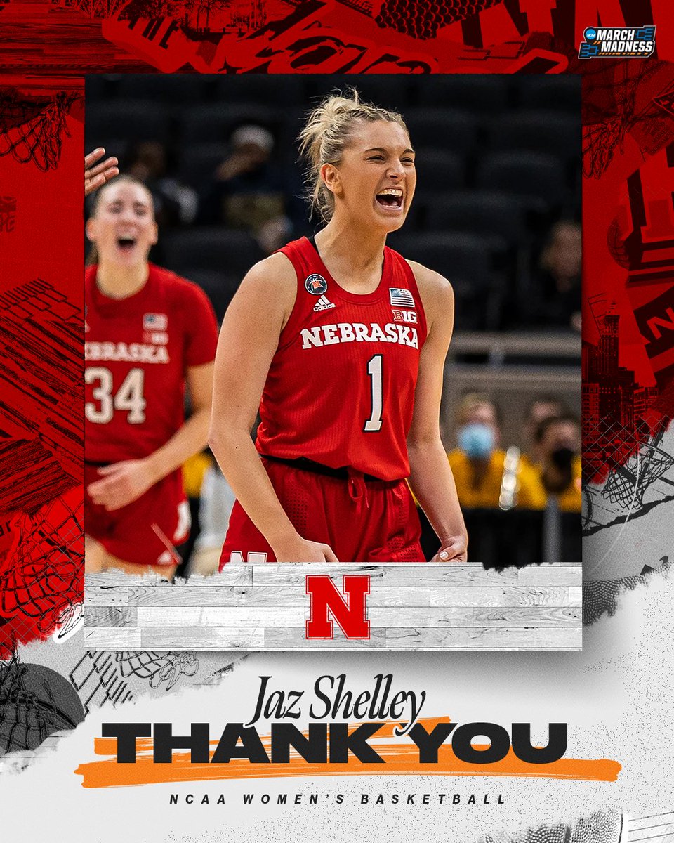 From all of us, thank you @JazShelley #MarchMadness x @HuskerWBB