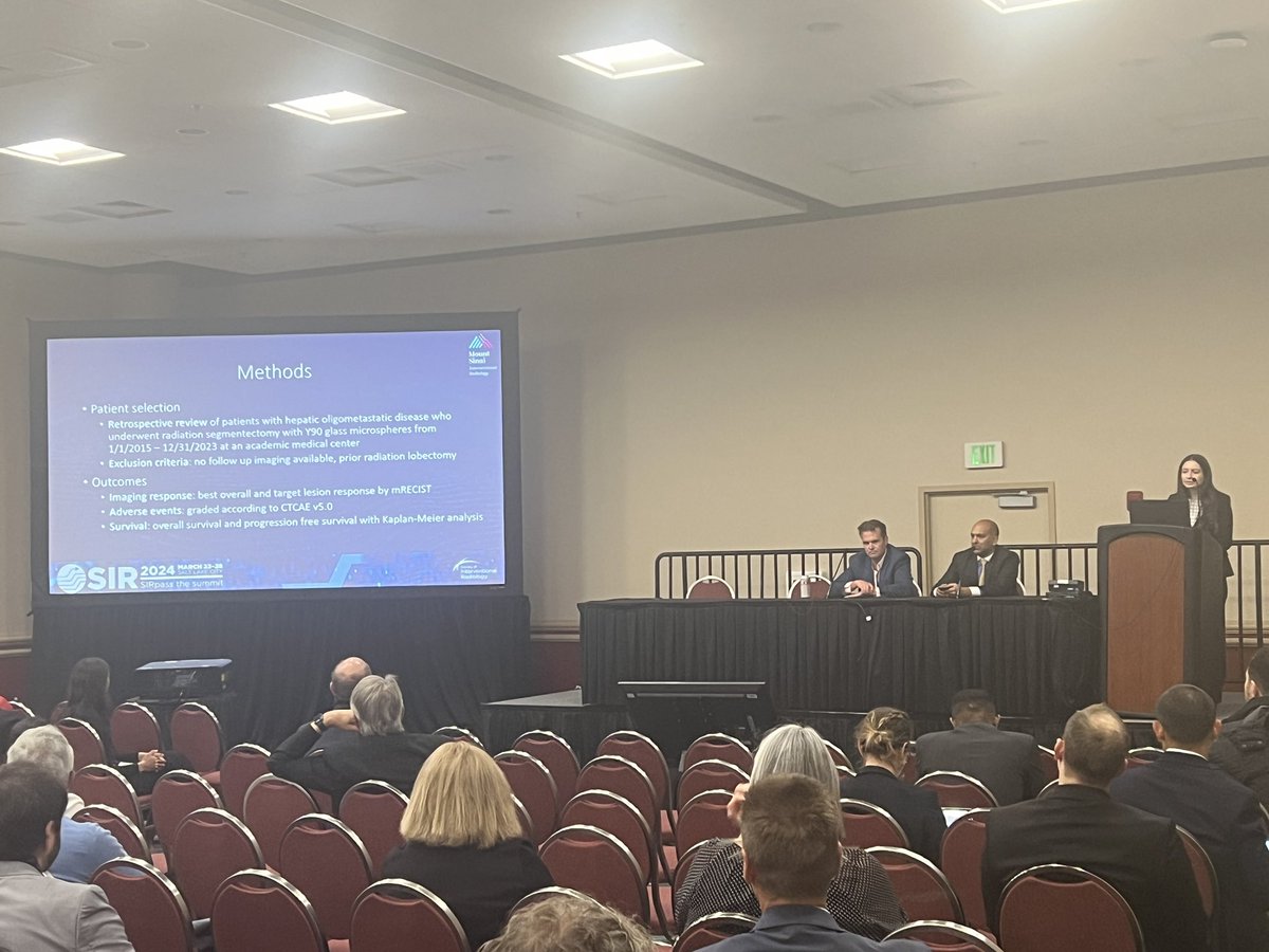 LIVE @MountSinaiIR Dr. Ricki Gottlieb @rickigottlieb presenting on y90 #radseg for hepatic metastatic disease! @DieHCCDie @kiremagarciamd #SIR24SLC ☢️ #HCC #y90