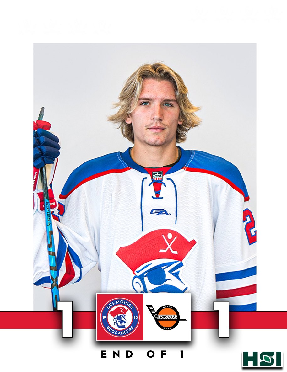 End Of 1 | 1 Des Moines, 1 Omaha 

A fast paced period ending with Braden Rourke scoring!