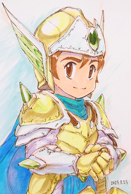 祝!SFC 版「ザ・ブルークリスタルロッド」30周年〜!という事で今まで描いた記念イラストを再ポスト!『女人化伝説』と『軍神伝説』!#ザ・ブルークリスタルロッド#ギルガメスの道 