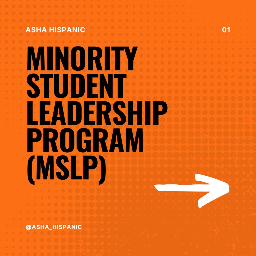 Apply NOW!   MSLP offers its participants the chance to network with ASHA leaders, university faculty, and clinicians who can offer educational and career opportunities and who have continuously supported the success of the MSLP program.  asha.org/students/mslp-…  #asha #ashaslp