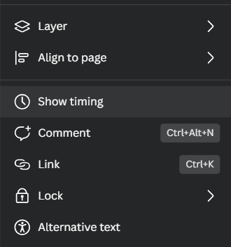 courtcrea's tweet image. 💡 Tip: Use the &quot;show timing&quot; feature in Canva to precisely control the timing of elements in your Animation. This allows you to synchronize movements and transitions for a more polished and professional look. #CanvaHack #AnimationTip #TimingControl