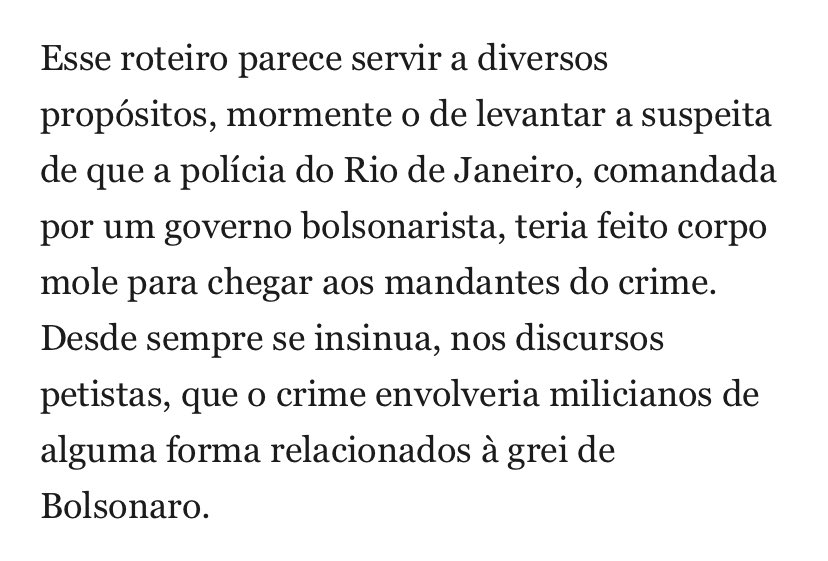 freitashebert_'s tweet image. Em janeiro, o Estadão criticou a federalização da investigação da morte de Marielle sob o fundamento de que o governo Lula queria intervir nas investigações.

Um dos objetivos, segundo o Jornal, seria levantar suspeita de que a polícia do Rio estaria fazendo corpo mole…