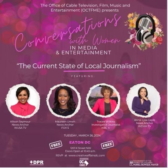 So excited to be part of this exciting event! Thank you ⁦@MayorBowser⁩ and #OCTFME for the recognition. DMV friends, come join us for some real talk.