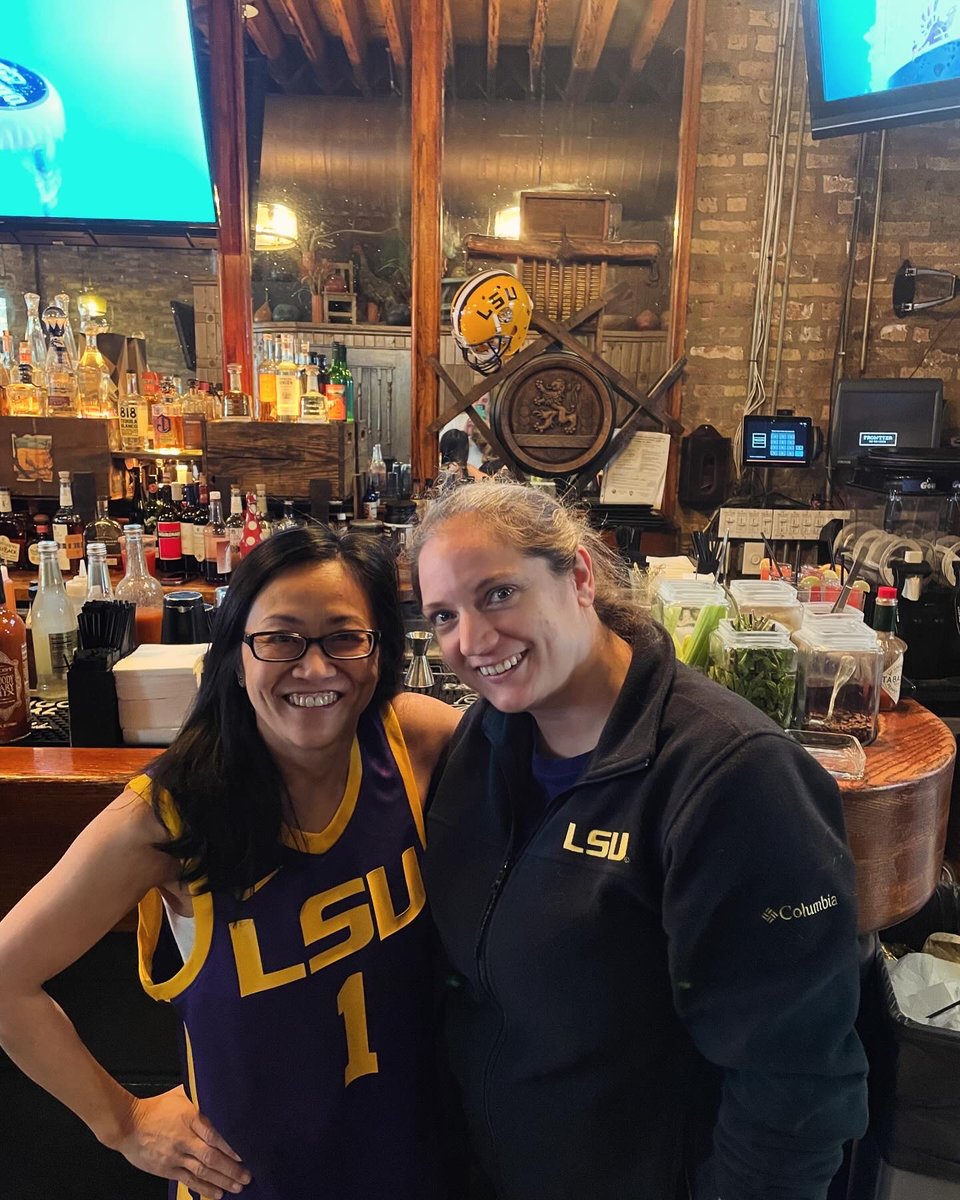 lsuchicago's tweet photo. Great day to watch the Lady Tigers earn their spot in the Sweet 16! 

#lsuchicago #lsuchicageaux #lsualumni #chicageaux https://t.co/8RBbjAYgHj