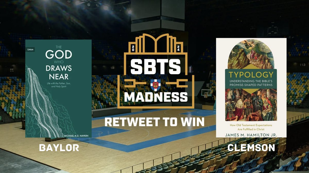 Who is it going to be? The God Who Draws Near (<a href="/UnionPublishing/">Union Publishing</a>) or Typology (<a href="/ZonderAcademic/">Zondervan Academic</a>)? RT to win! 🏀📖 #SBTSMadness