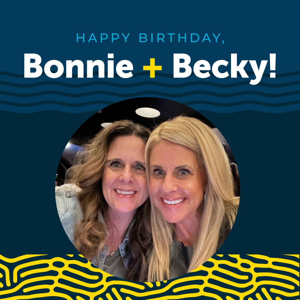 BlufishDesign's tweet photo. A very happy birthday to our dynamic duo, Becky and Bonnie! 🍾👯‍♀️ Thank you two for helping to keep so many things in the Blufish world running and our clients flourishing. We hope your day is filled with celebration and relaxation! https://t.co/O8xTHGuAss