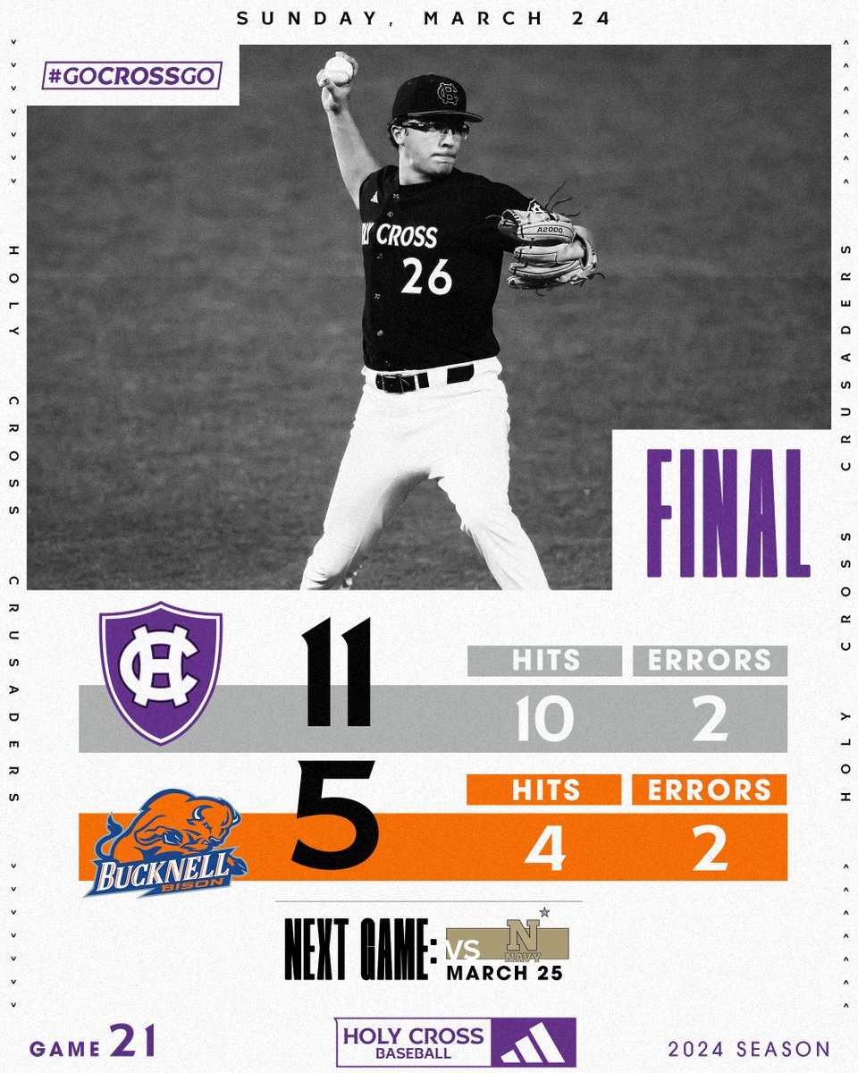 Crusaders bounce back for the Game 2 win and their first Patriot League victory of the season!

#GoCrossGo