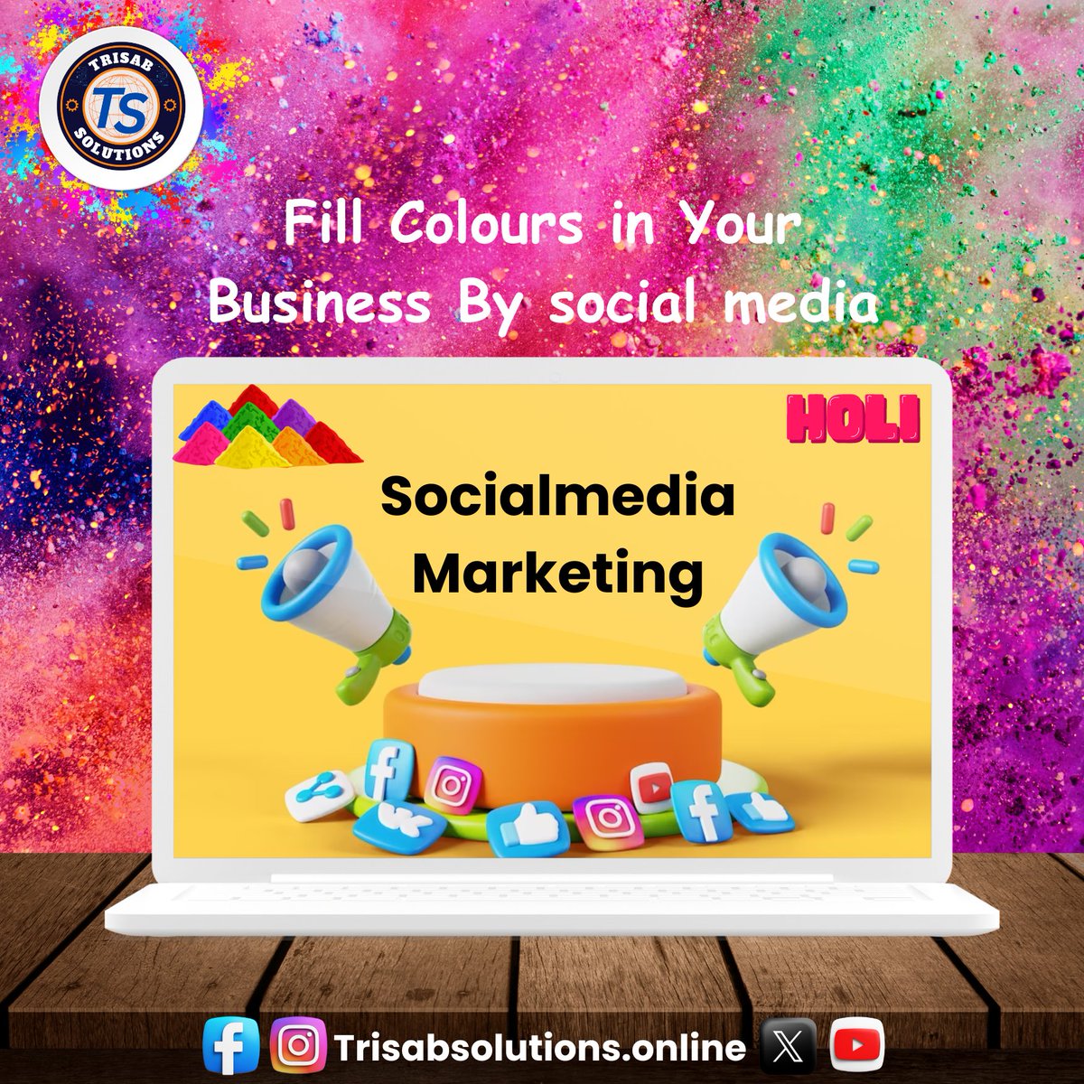 Trisabsolutions's tweet image. Fill Colours in Your Black&amp;amp;white Business by the help of #socialmediamarketing , #Trisabsolutions can help you to fill Colours on this #holi , wishing everyone a very happy Holi. #festive #festival #odisha #bhubaneswar #india #colours
