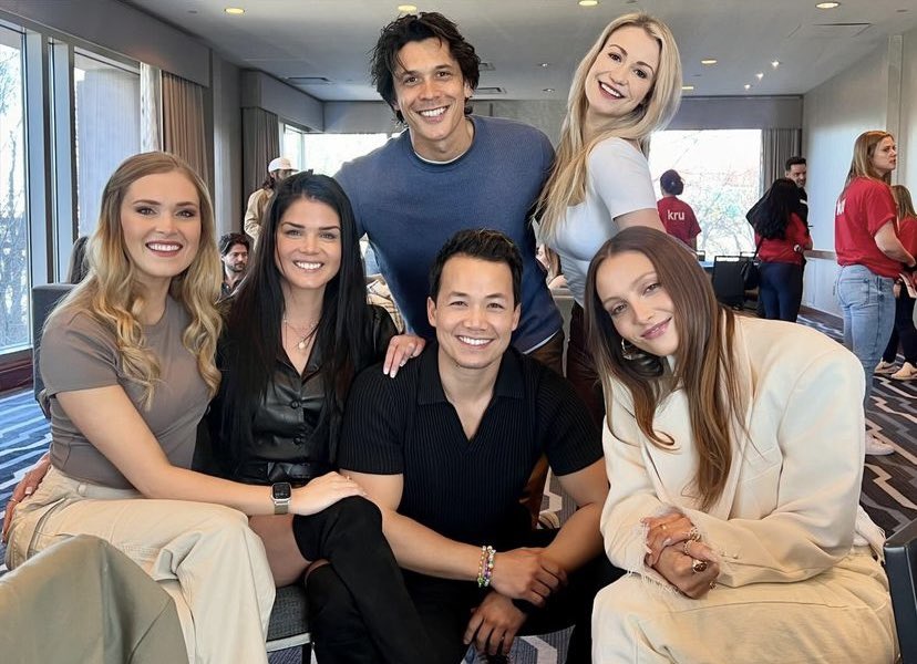 The 100 cast at Conageddon 2024.