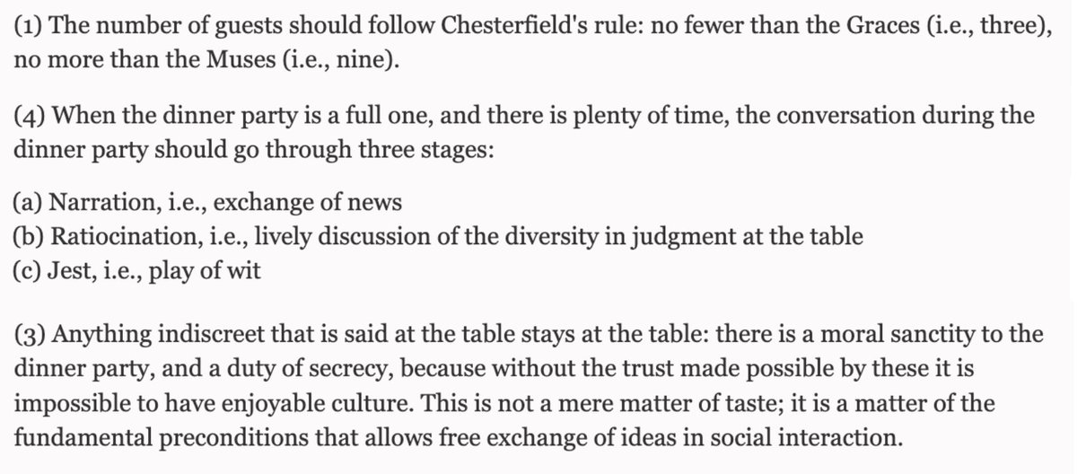 Random fact of the day: the philosopher Immanuel Kant, though typically seen as dour and austere, was famous for his dinner parties and wrote his own set of rules for how he thought they should be run.