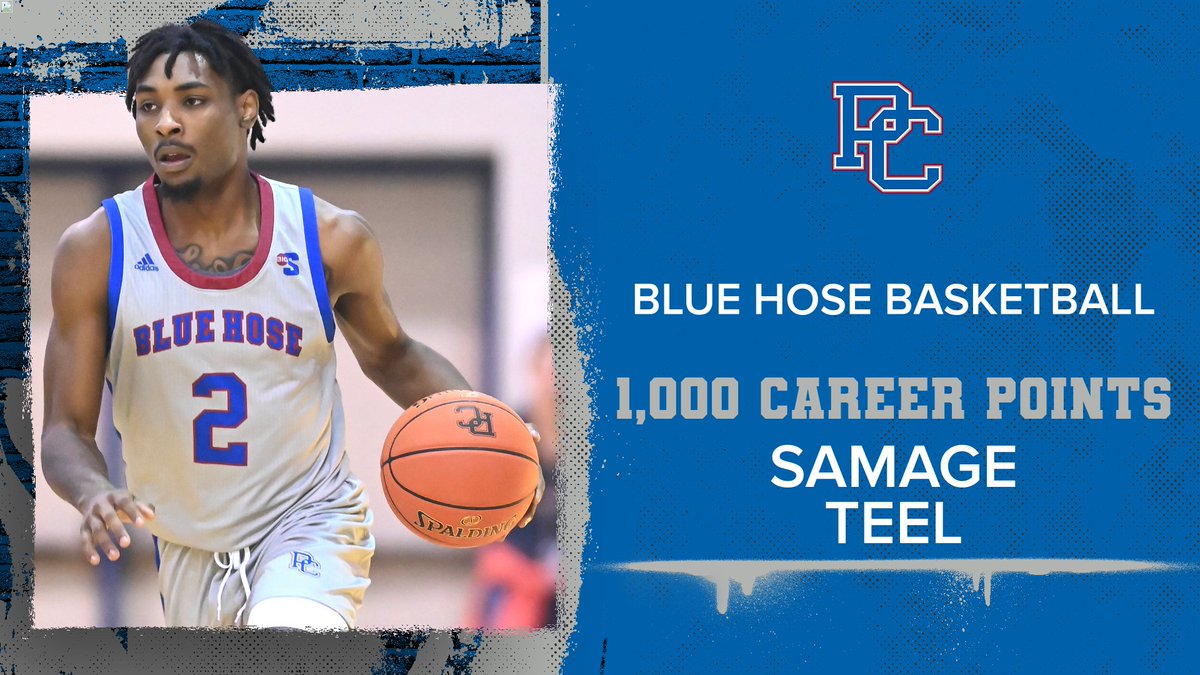 𝟏,𝟎𝟎𝟎 𝐏𝐎𝐈𝐍𝐓𝐒! Congrats to Samage Teel for going over the 1,000 point mark for his college career. #GoBlueHose | #ForEachOther