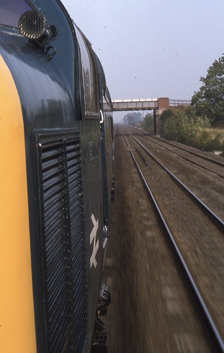 55012 on RPPR Deltic Pictorial railtour, my photo 24 Sep 1977. During this trip, a group of folk went through the train drumming up interest in the formation of a society to preserve a Deltic. They became the early organisers of the Deltic Preservation Society.