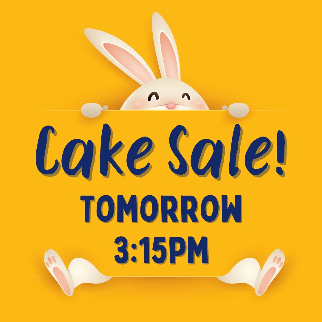 ChestnutParkPTA's tweet photo. 🧁 We had so many wonderful bakers for the Eggstravaganza that we have some leftover cakes for you!

We'll be selling them 'cheep' tomorrow after school, outside the office 🐣 

Bring a tub! Cash or card. https://t.co/BohWFwSU6d