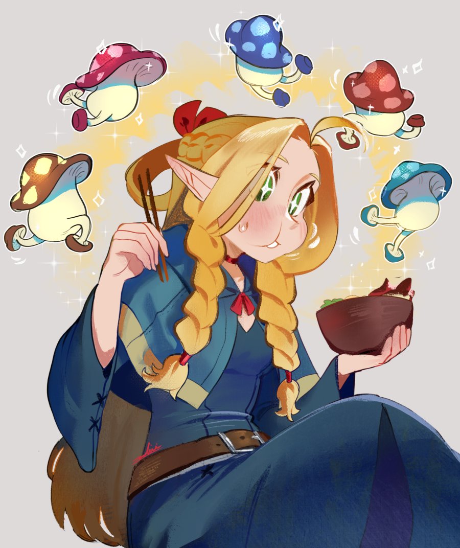 marcille donato 1girl solo long hair blush blue eyes blonde hair long sleeves  illustration images