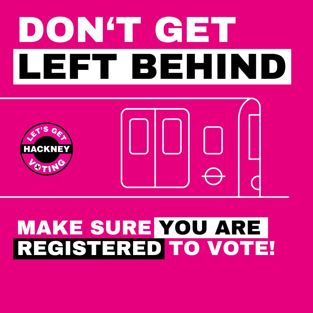hackneycouncil's tweet photo. London is voting for a new Mayor and Assembly on 2 May and there are two by-elections in De Beauvoir and Hoxton East &amp; Shoreditch.

❗️Don't get left behind, register today!

https://t.co/OUNWDRx0Wa

Let's #GetHackneyVoting https://t.co/ICrszHndJ5