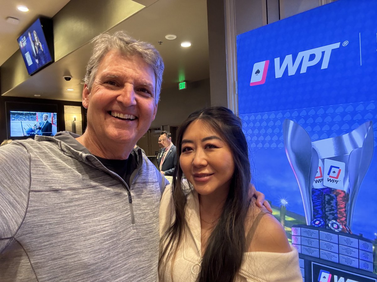 Good luck to my friend and announce partner ⁦@MariaHo⁩ who came to play in my backyard ⁦@TVPokerRoom⁩ to take money from the locals!