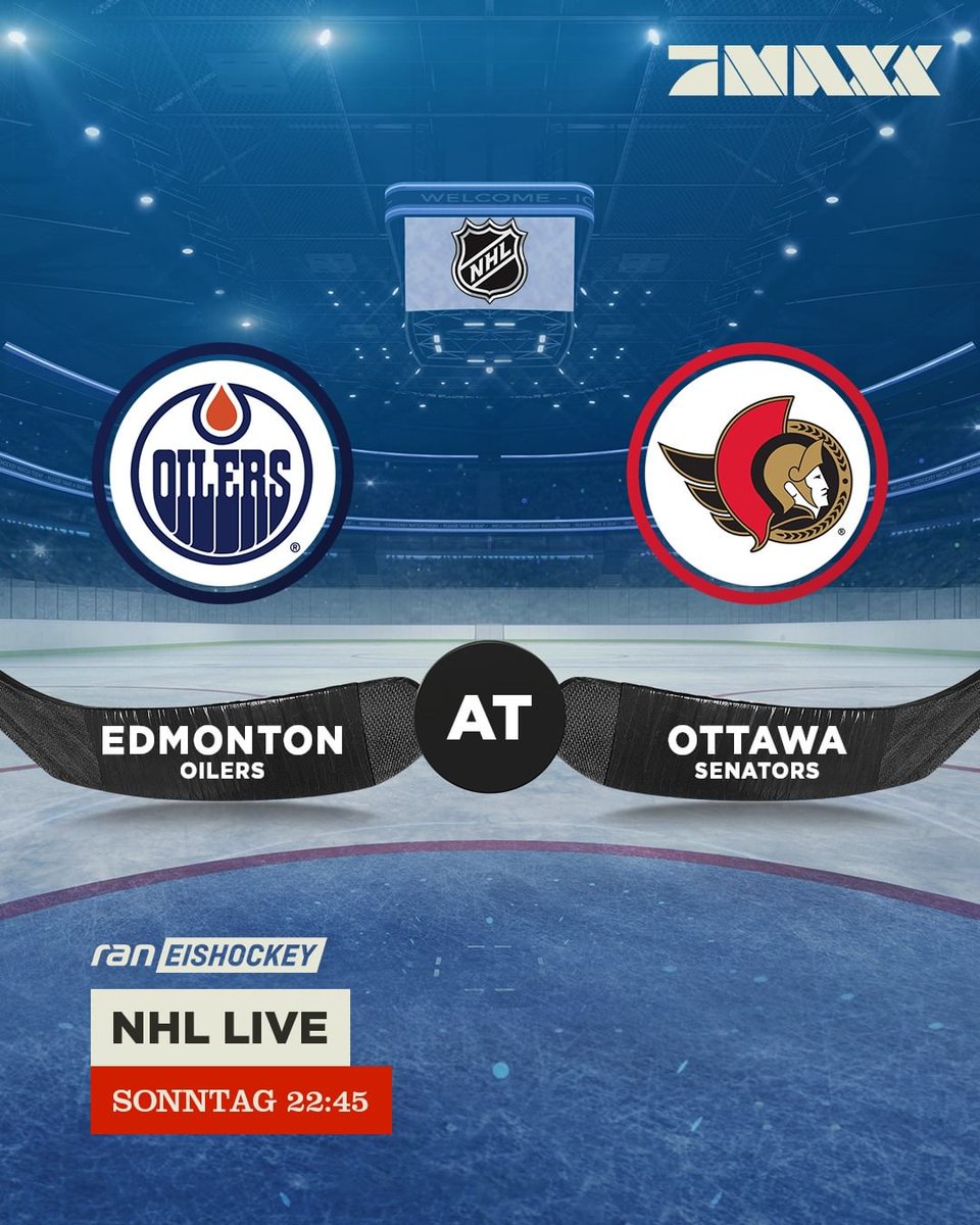 Für alle, die am späten Sonntagabend noch Bock auf NHL-Hockey haben: Ab 22.45 Uhr gibt es das Duell zwischen Tim Stützles Ottawa <a href="/Senators/">Ottawa Senators</a> und den <a href="/EdmontonOilers/">Edmonton Oilers</a> mit Leon Draisaitl live auf @ProSiebenMaxx im Free-TV zu sehen! 🙌