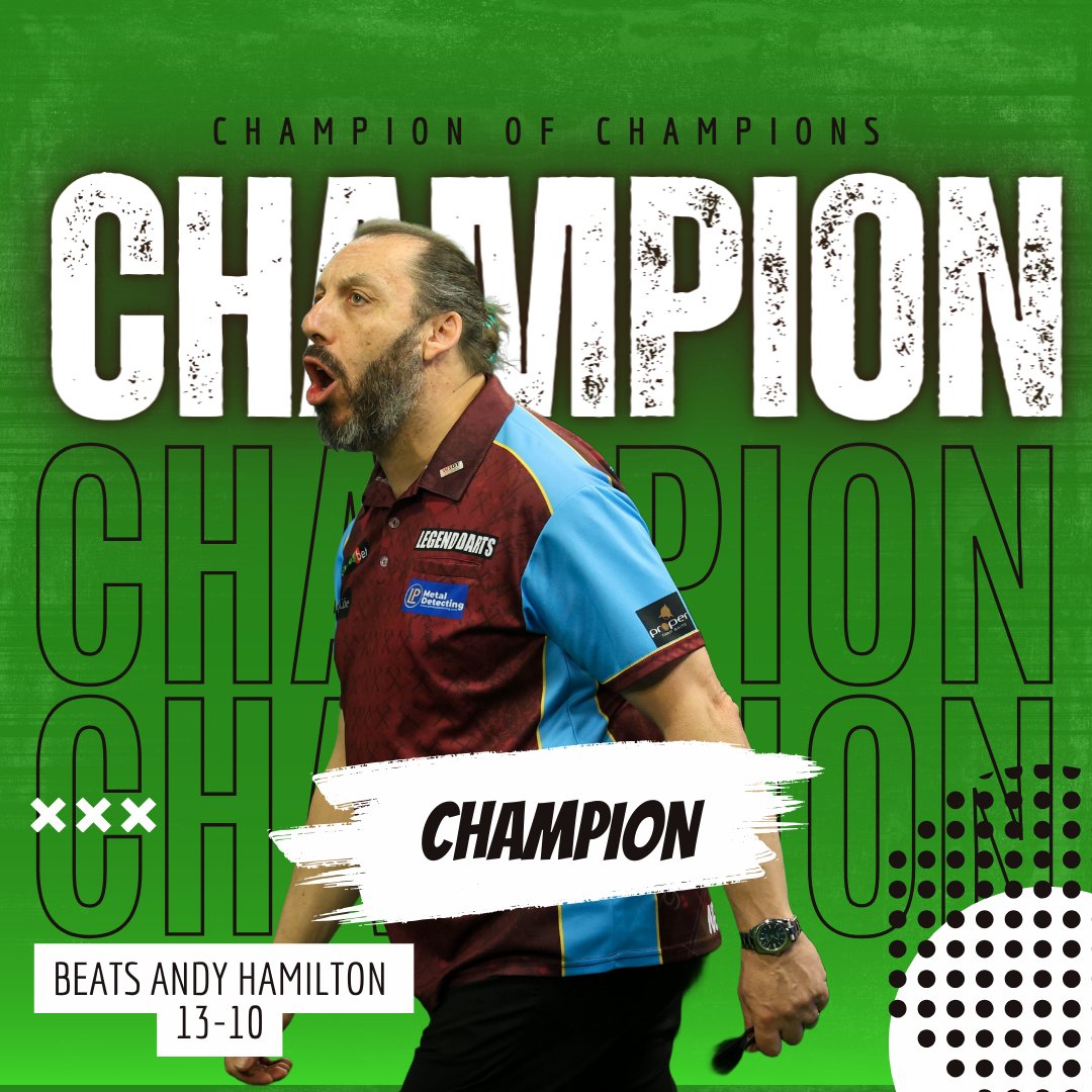 HE'S DONE IT! 

RICHIE HOWSON IS THE <a href="/jenningsbetinfo/">JenningsBet</a>  CHAMPION OF CHAMPIONS 🏆

The Owl lifts wins first WSDT TV title in his 4th final!