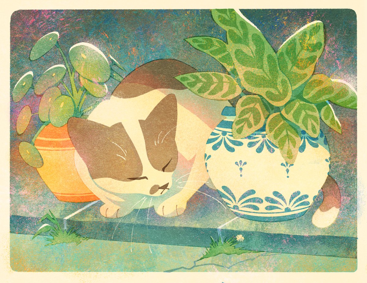 「little cat little plants 」|xochi 🐯✨@ Kawaii Kon 446!!のイラスト