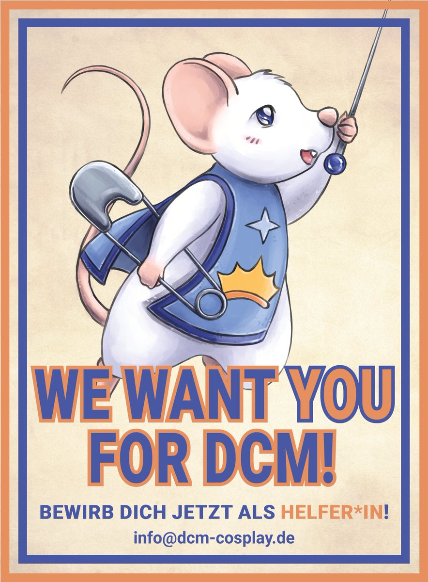 Wir brauchen dich!

Ohne helfende Hände geht nichts. Deshalb suchen wir dringend noch Helfer*innen für die aniMUC und alle weiteren Vorentscheide.

Du willst Teil des DCM Teams werden? Dann schreib uns per Mail: info@dcm-cosplay.de