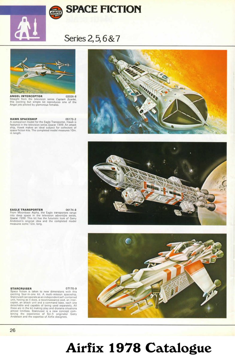 Awesome bit of nostalgia! 😊 @Airfix #Space1999 #EagleTransporter #Hawk #Starcruiser #modelkits #nostalgia #Airfix