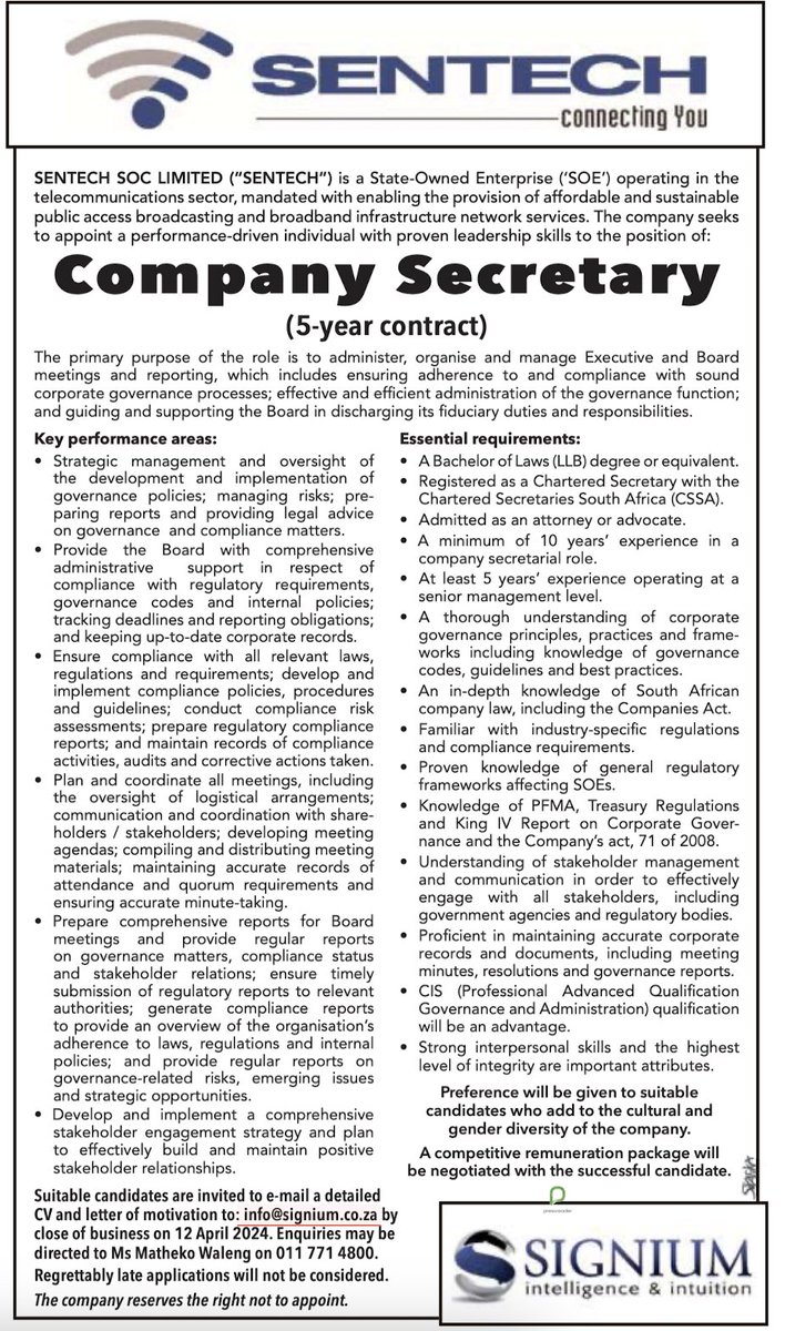 📰Vacancy Thread:  Explore the latest job openings featured in the Sunday Times, 24 March 2024 Issue. Your RT could be the key to unlocking someone's dream job! 

#Yuthjobs #JobseekersSA #HireAGraduate #JobAdviceSA #JobseekersWednesday #UnemployedGraduates #Whoishiring