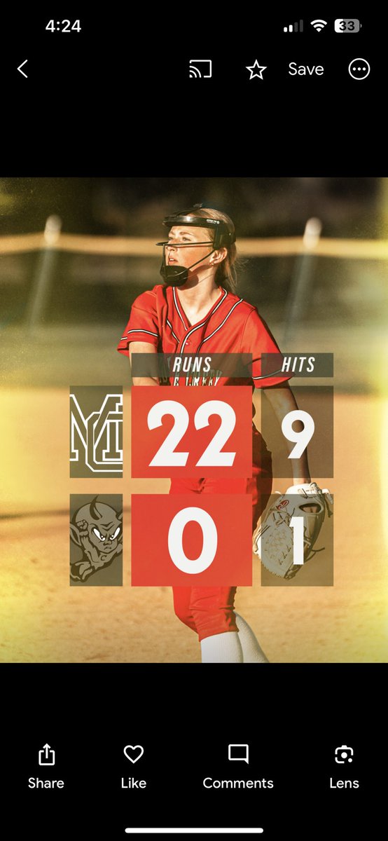 Big win for the Mustangs! Back at it after spring break! Have a good break everyone! 🥎