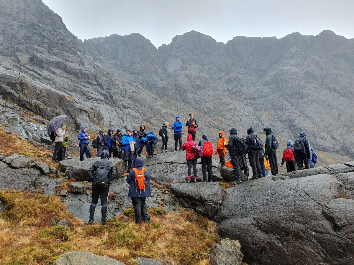 Another day of sun and showers in Skye with @GeogDurham students.