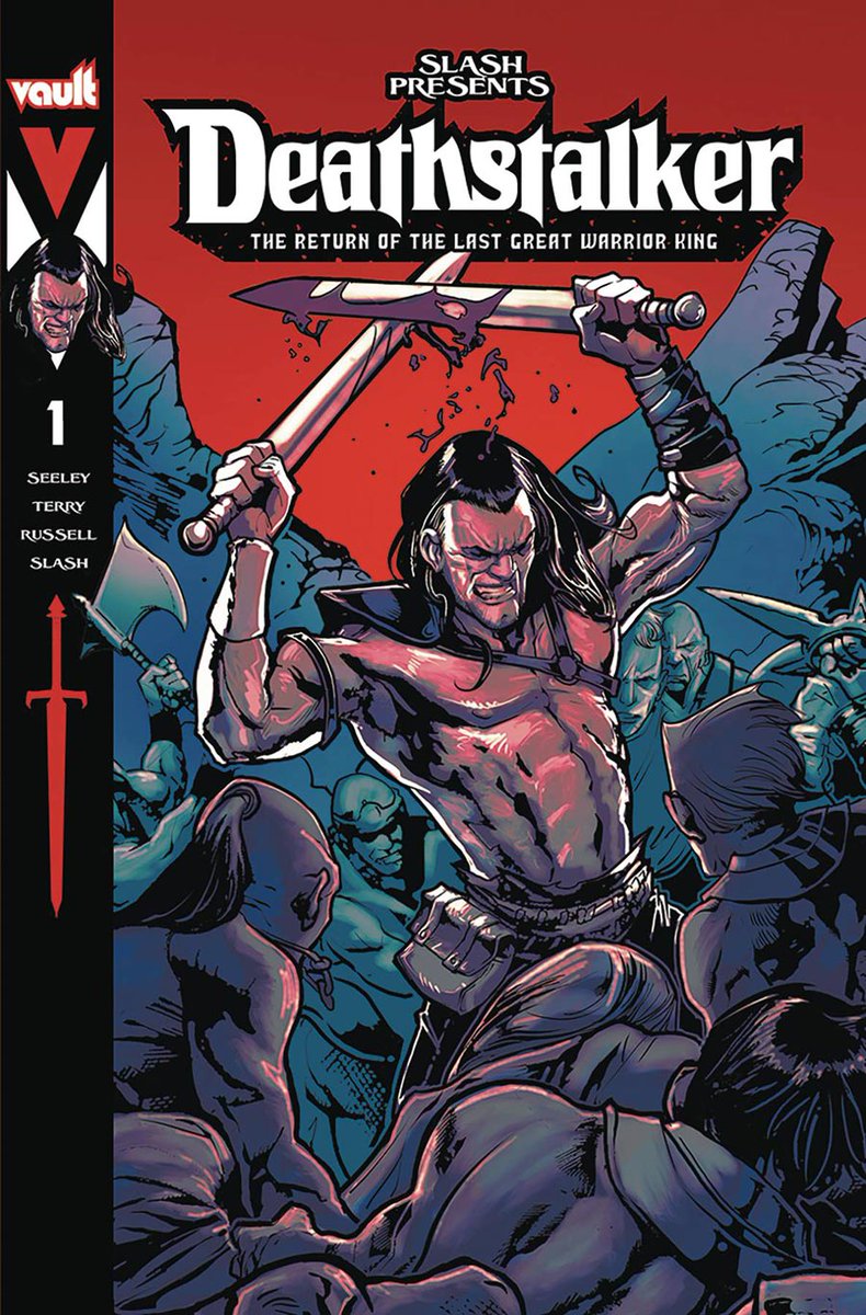 Deathstalker from @Slash from #GunsNRoses

🕐 𝗣𝗿𝗲-𝗼𝗿𝗱𝗲𝗿 by MON MAR 25 @ 5 PM, 𝘀𝗮𝘃𝗲 𝟮𝟬%!
📱#Slash Presents Deathstalker The Return Of The Last Great Warrior King #1

👉ow.ly/fRQ650QZQLb

✏️ #Slash @HackinTimSeeley & more!
🎨 #JimTerry
✨#NathanGooden #Cover