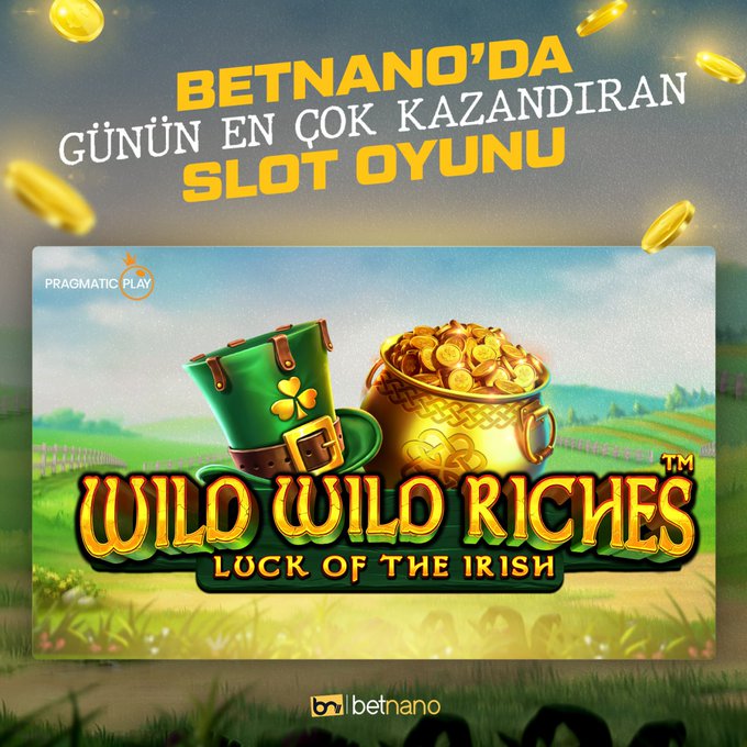 LUCKY #SLOT 🍀 🍀 Günün en çok kazandıran şanslı slot oyunu #PragmaticPlay'in popüler oyunlarından 'Wild Wild Riches' oldu. 🔗 hizligiris.live/betnano