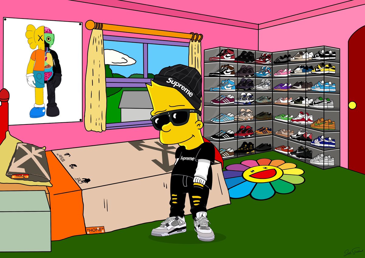 JS_1393's tweet image. More artwork 👍 #sneakers #sneakerheads #digitalart #sneakersaddict #dunksb #Eminem #freddykrueger #thesimpsons #kaws #supreme #OffWhite #takashimurakami #jordan4