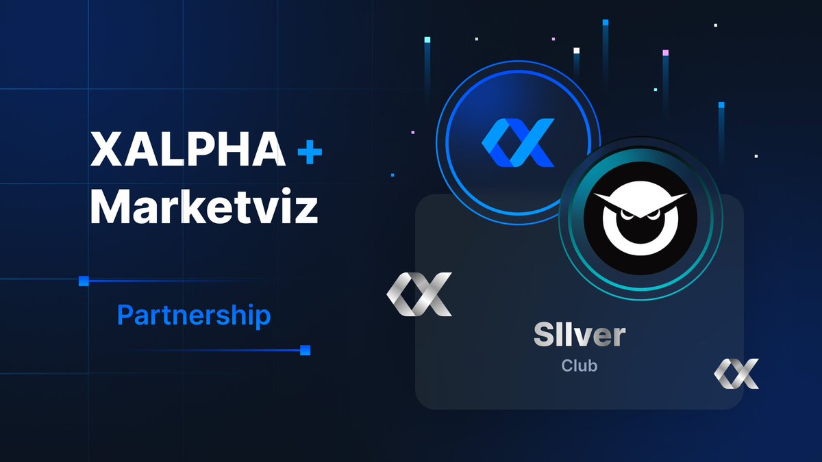 ⚡️$XALPHA X $VIZ Silver Partnership Announcement!🤝

We're proud to announce our Silver Partnership with @marketvizapp 🎉

In this exclusive partnership, the X-Alpha TG bot will integrate into the $VIZ community. Though collaborative synergies, MarketViz will reach a larger user