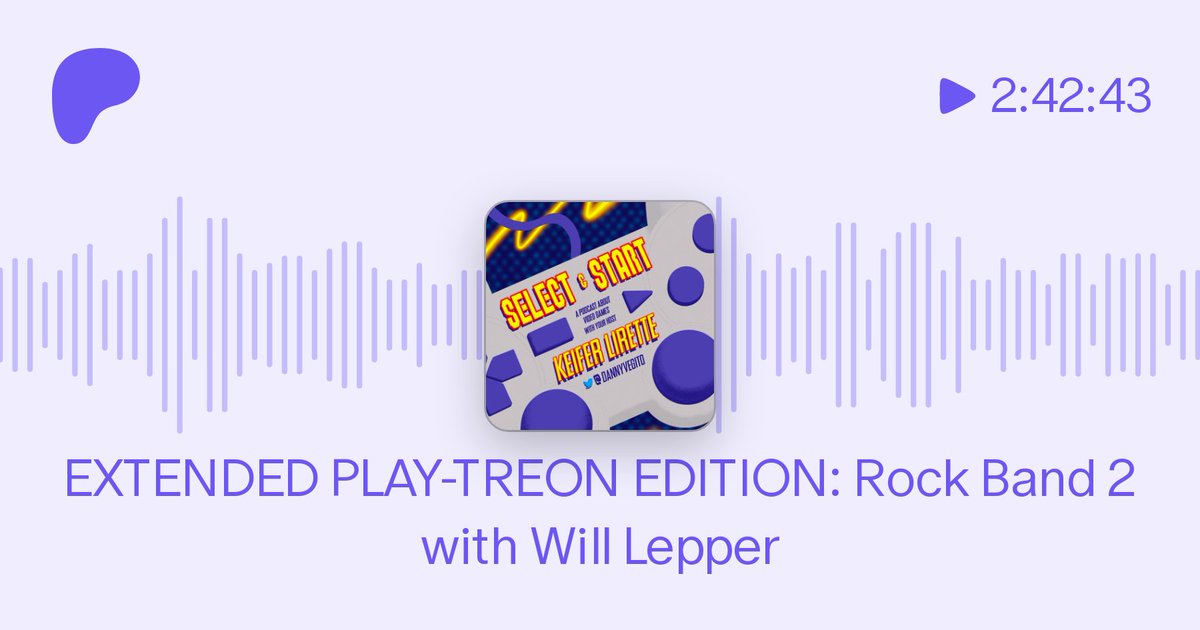 OUT EARLY ON PATREON FOR PEOPLE CONTRIBUTING $1 OR MORE A MONTH: @fuckmarrywill returns to the show to talk about Rock Band 2 and the rhythm game genre! Listen early, with conversations exclusive to Patrons, here: patreon.com/posts/extended…