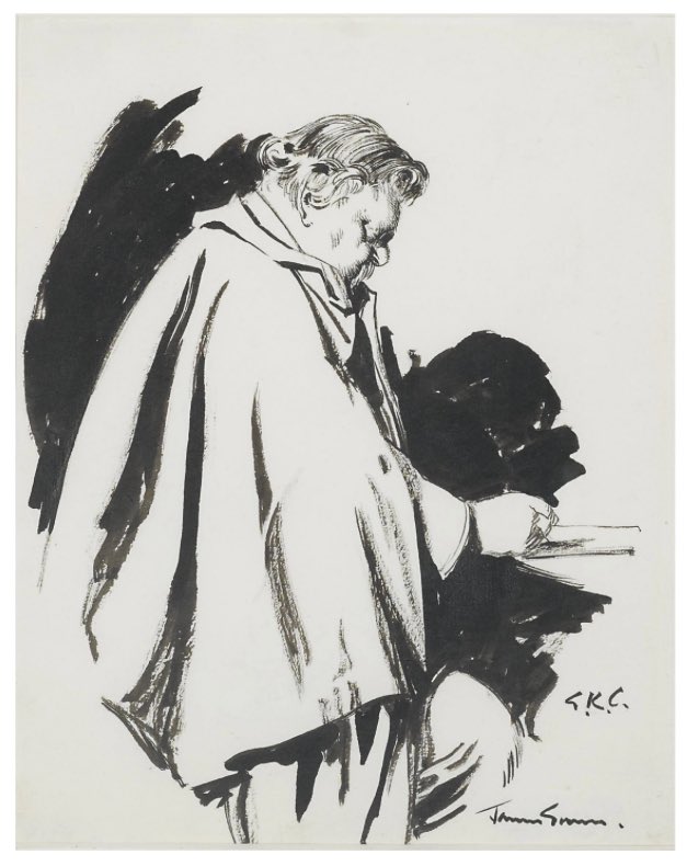 DurhamWASP's tweet photo. “Fires will be kindled to testify that two and two make four. Swords will be drawn to prove that leaves are green in summer.”

G.K. Chesterton

Chesterton by James Gunn [1932] https://t.co/tASlpJKEjj